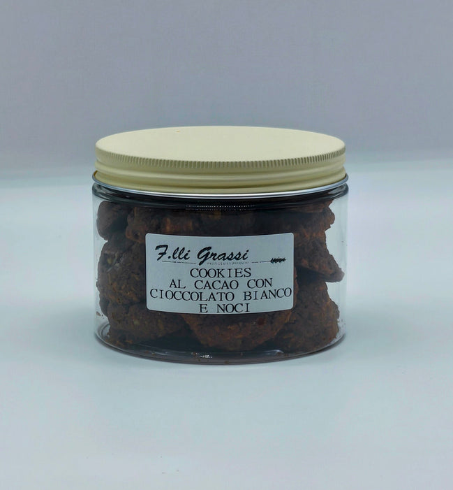 Cookies al Cacao con Cioccolato Bianco e Noci