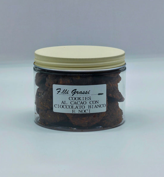 Cookies al Cacao con Cioccolato Bianco e Noci
