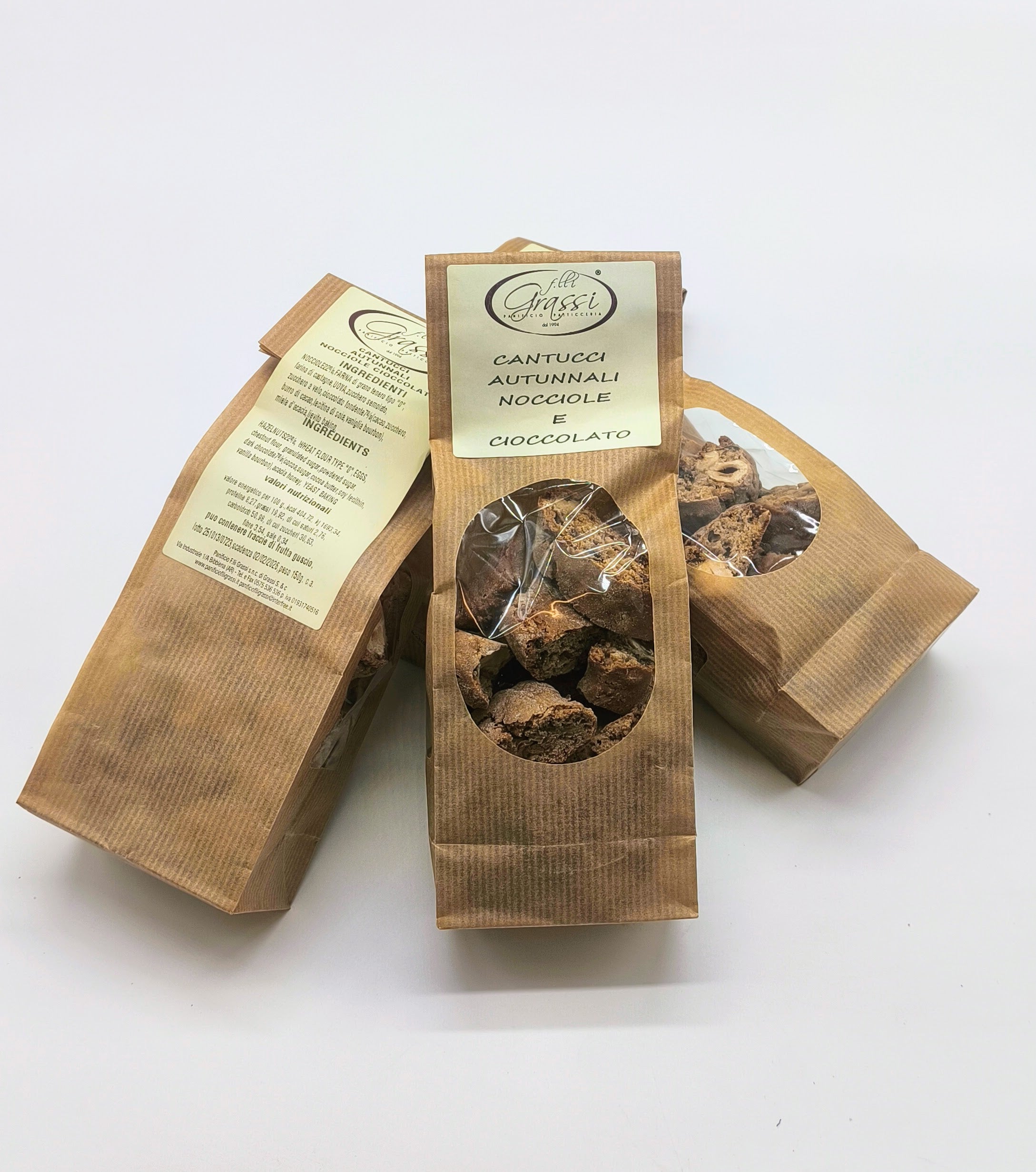 Cantucci Autunnali Nocciole e Cioccolato